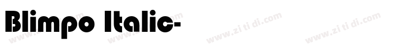 Blimpo Italic字体转换
